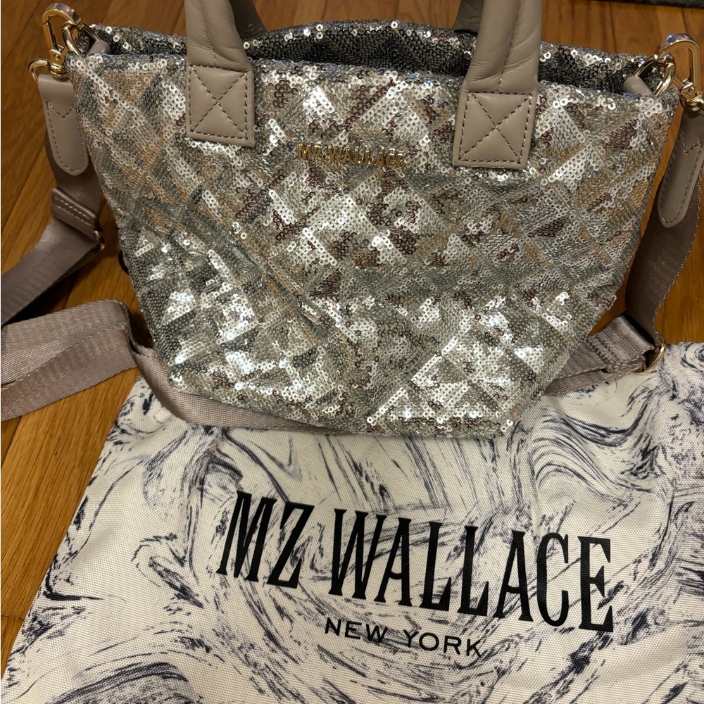 NWT MZ WALLACE MICRO METRO SEQUIN TOTE